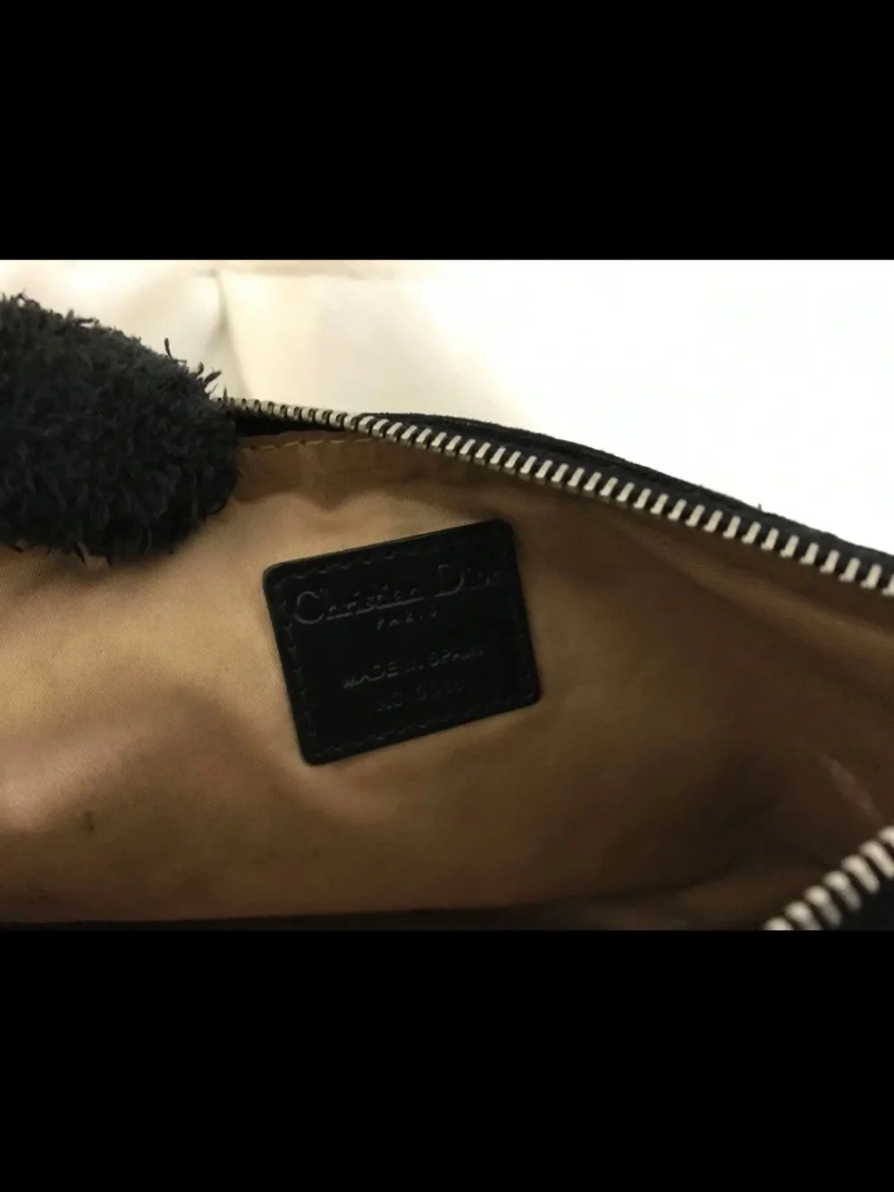 Dior Black Monogram Cosmetic Pouch